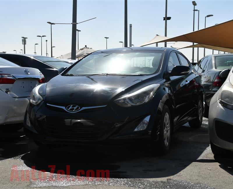 HYUNDAI ELANTRA- 2016- BLACK- 100 000 KM- GCC SPECS