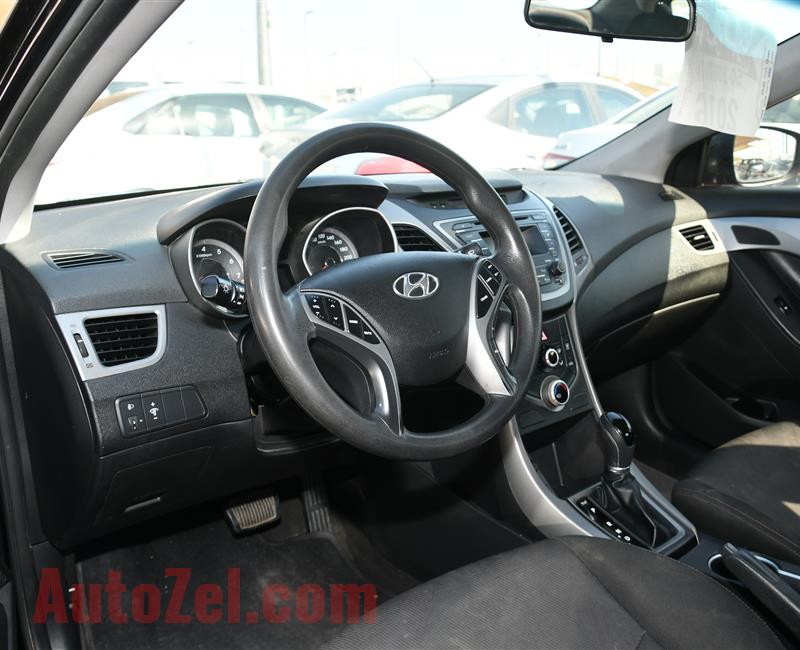 HYUNDAI ELANTRA- 2016- BLACK- 100 000 KM- GCC SPECS