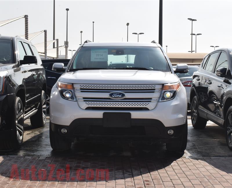 ford explorer model 2014 - white - 75,000 km - v6 - gcc 