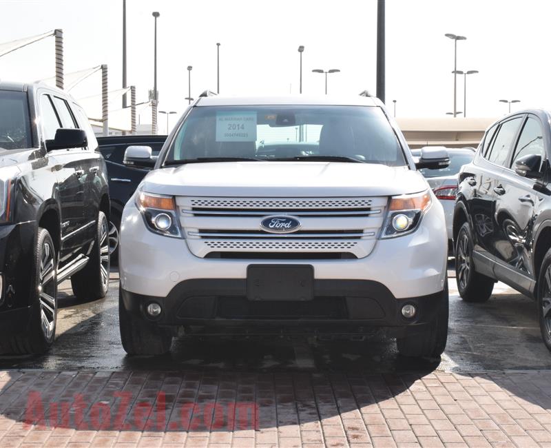 ford explorer model 2014 - white - 75,000 km - v6 - gcc 