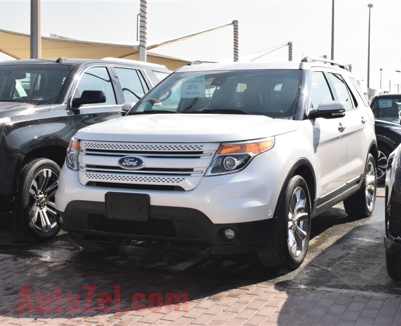 ford explorer model 2014 - white - 75,000 km - v6 - gcc 