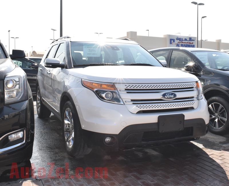 ford explorer model 2014 - white - 75,000 km - v6 - gcc 