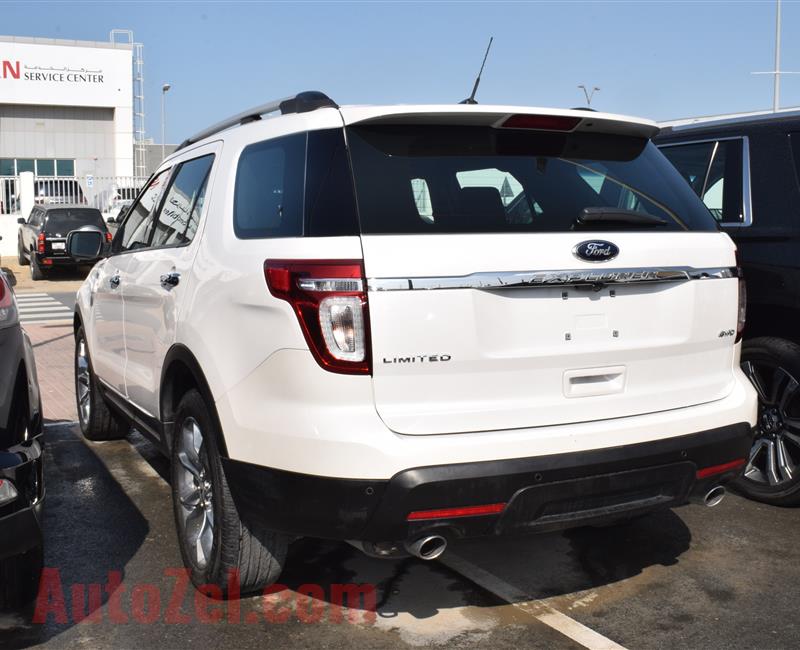 ford explorer model 2014 - white - 75,000 km - v6 - gcc 