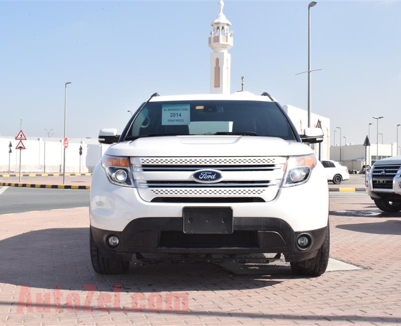 ford explorer model 2014 - white - 75,000 km - v6 - gcc 