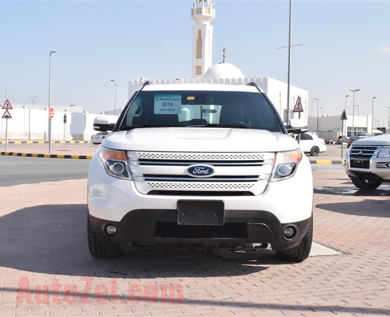 ford explorer model 2014 - white - 75,000 km - v6 - gcc 