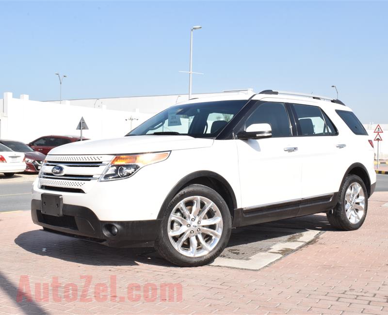 ford explorer model 2014 - white - 75,000 km - v6 - gcc 