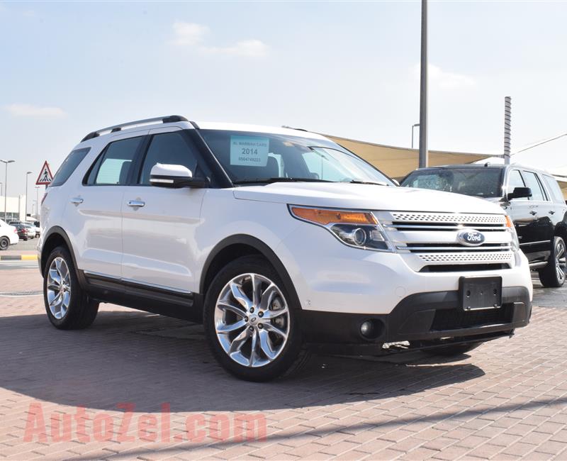 ford explorer model 2014 - white - 75,000 km - v6 - gcc 