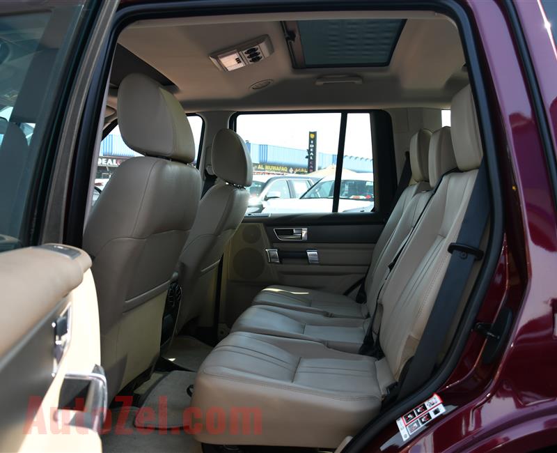 LAND ROVER LR4- 2015- MAROON- 36 000 KM- GCC SPECS