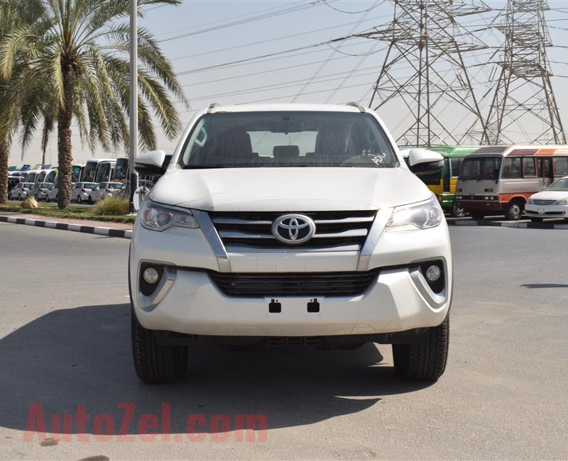 BRAND NEW TOYOTA FORTUNER- 2019- WHITE- GCC SPECS- 6 CYLINDER