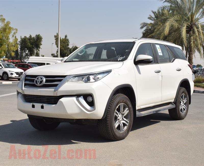 BRAND NEW TOYOTA FORTUNER- 2019- WHITE- GCC SPECS- 6 CYLINDER