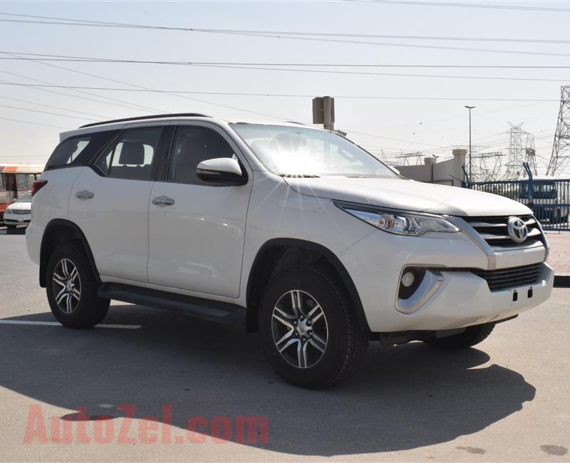 BRAND NEW TOYOTA FORTUNER- 2019- WHITE- GCC SPECS- 6 CYLINDER