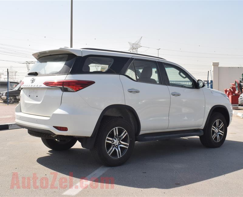 BRAND NEW TOYOTA FORTUNER- 2019- WHITE- GCC SPECS- 6 CYLINDER