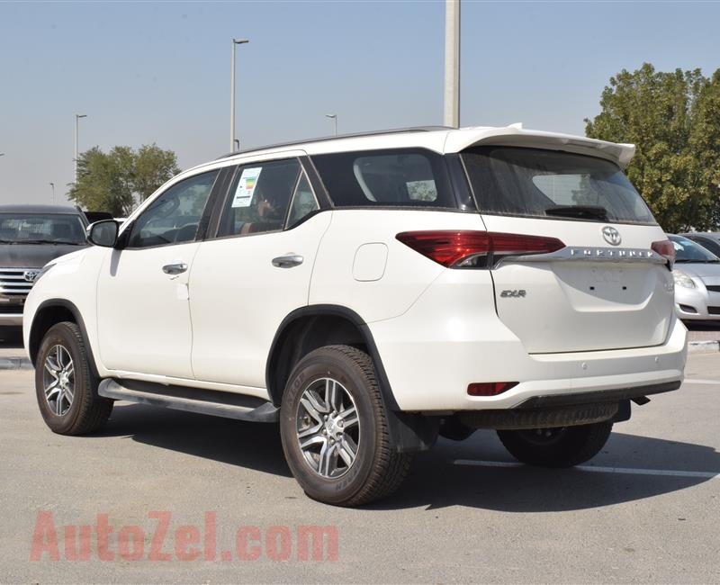 BRAND NEW TOYOTA FORTUNER- 2019- WHITE- GCC SPECS- 6 CYLINDER