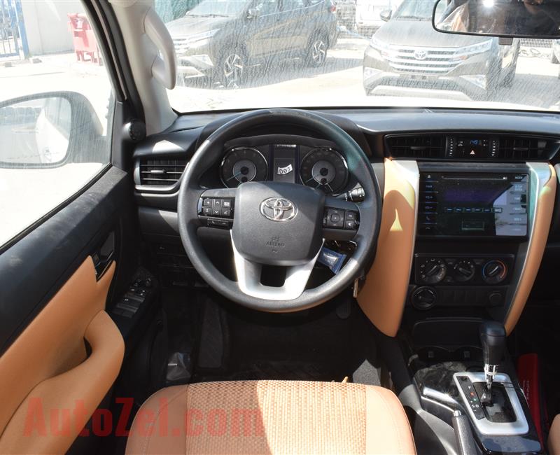 BRAND NEW TOYOTA FORTUNER- 2019- WHITE- GCC SPECS- 6 CYLINDER