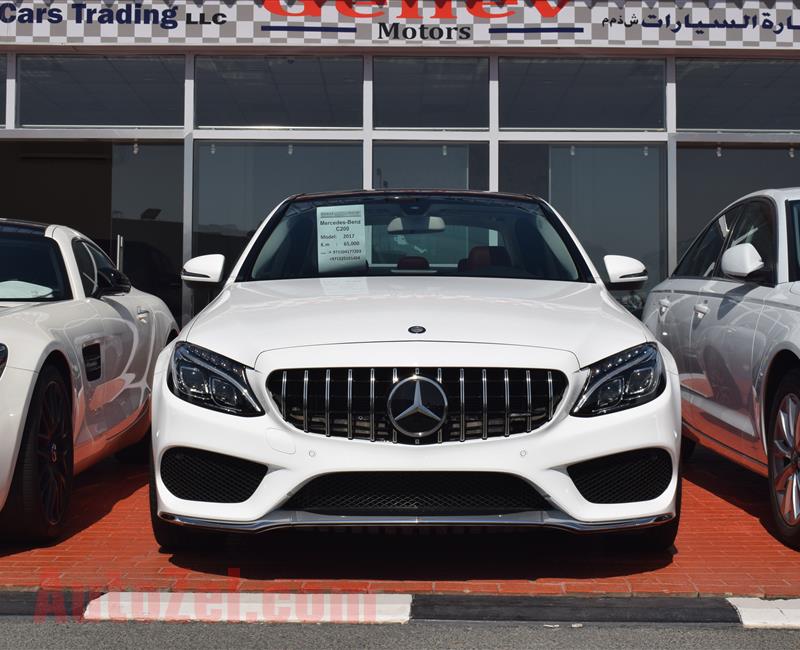 MERCEDES-BENZ C200- 2017- WHITE- 68 000 KM- GCC SPECS