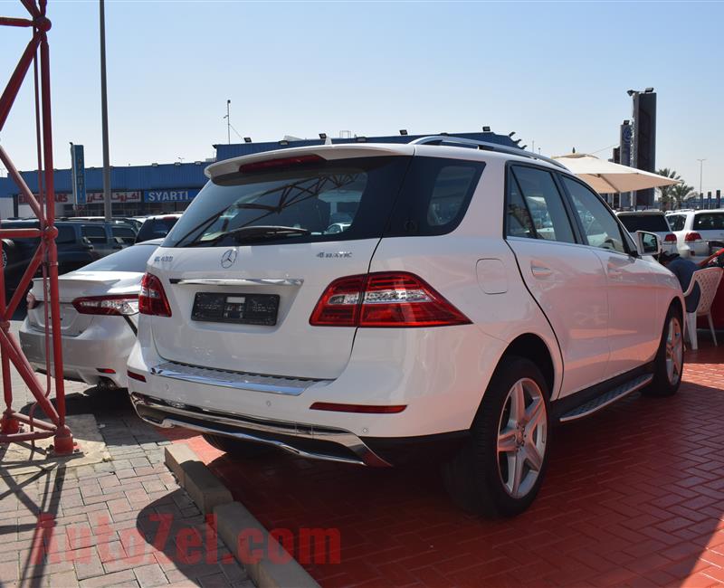 MERCEDES-BENZ ML400- 2015- WHITE- 82 000 KM- GCC SPECS