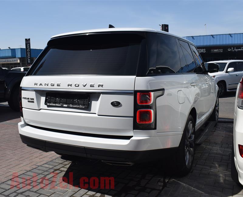 RANGE ROVER VOGUE SUPERCHARGED- 2019- WHITE- 9 000 KM- GCC SPECS