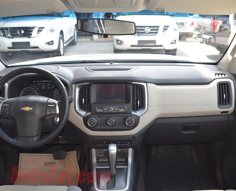 CHEVROLET TRAILBLAZER LT- 2018- WHITE- 15 000 KM- GCC SPECS