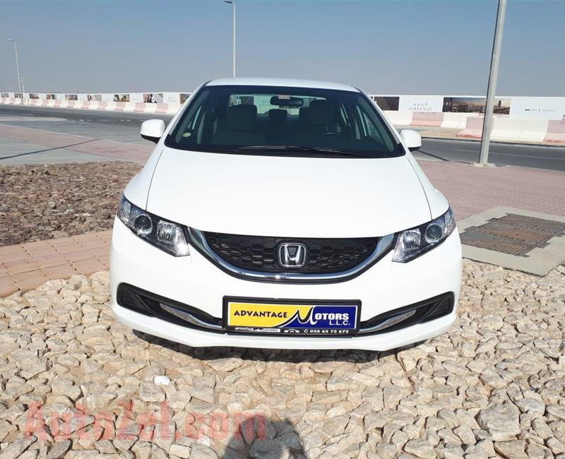 HONDA CIVIC 1.8 2015 WHITE GCC 