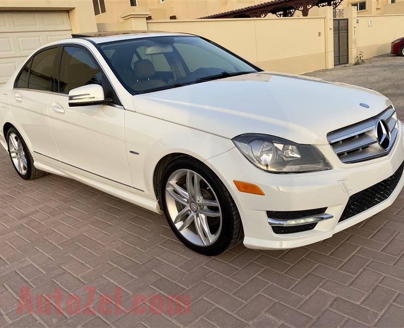 @1280 Dhs Monthly Mercedes C250 2012 White brand new condition