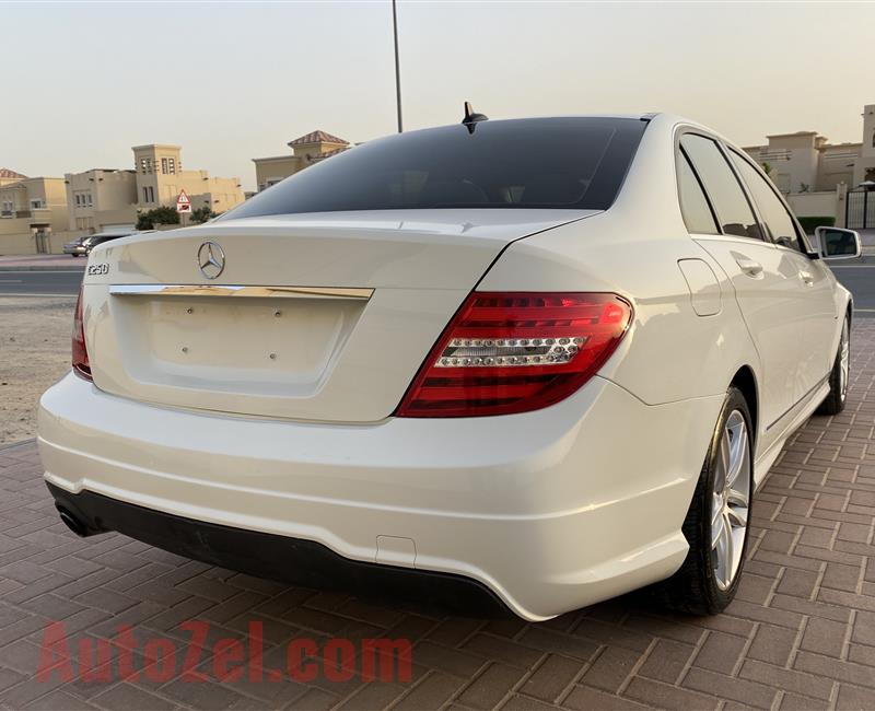 @1280 Dhs Monthly Mercedes C250 2012 White brand new condition