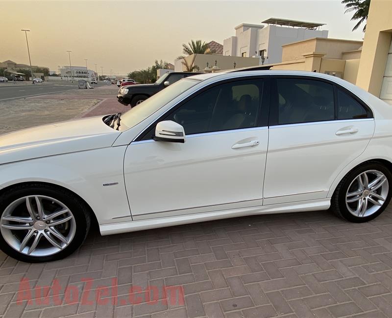 @1280 Dhs Monthly Mercedes C250 2012 White brand new condition