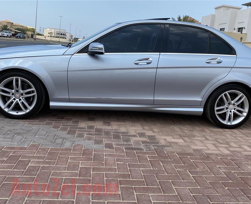 @864 Dhs Monthly Mercedes Benz C 250 2013 Light Blue 