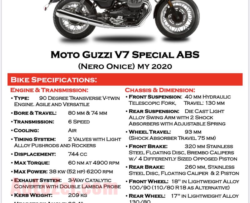 Brand New Moto Guzzi V7 Special for only 37000AED