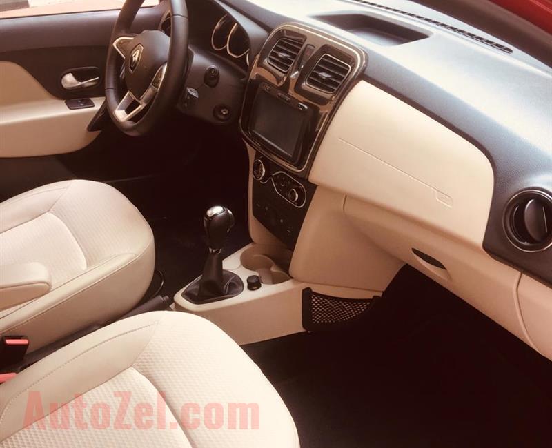 Renault Symbol 2019,GCC ,brand new ,7378 km under warranty