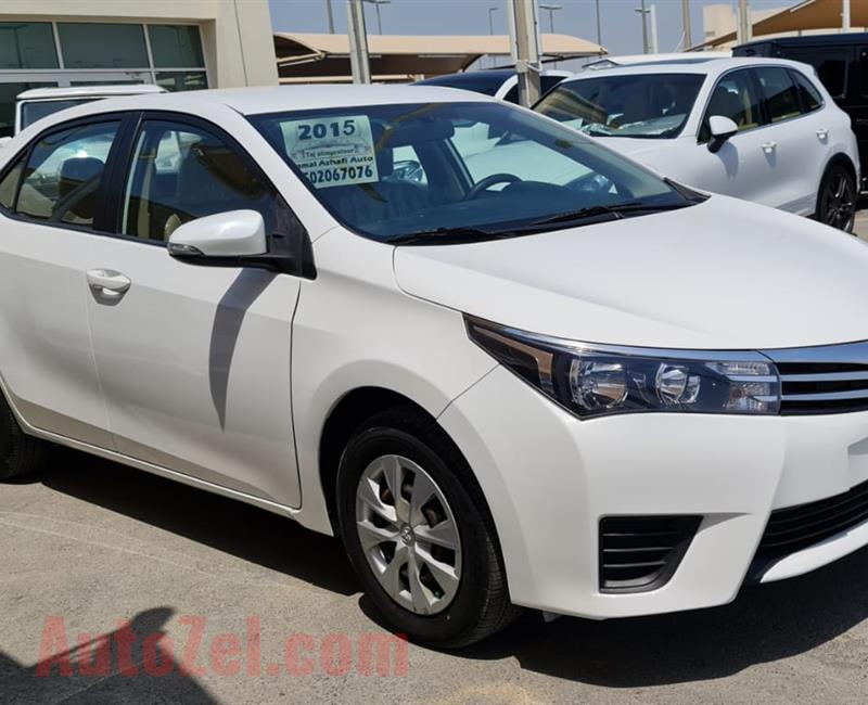 TOYOTA COROLLA 1.6  SE- 2015- white 145 000 KM- GCC SPECS