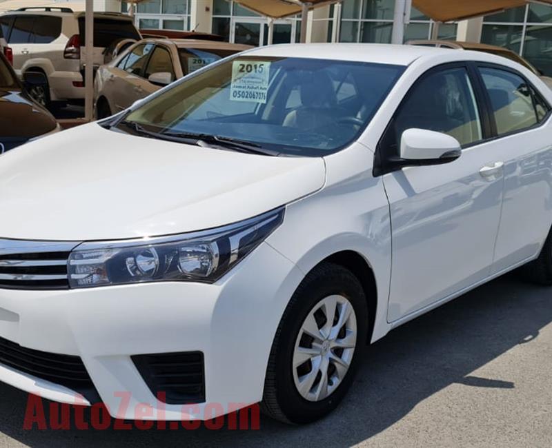 TOYOTA COROLLA 1.6  SE- 2015- white 145 000 KM- GCC SPECS