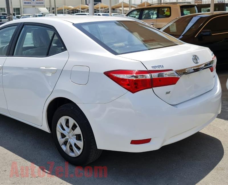 TOYOTA COROLLA 1.6  SE- 2015- white 145 000 KM- GCC SPECS