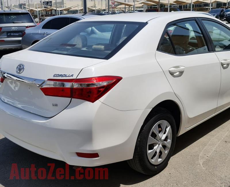 TOYOTA COROLLA 1.6  SE- 2015- white 145 000 KM- GCC SPECS