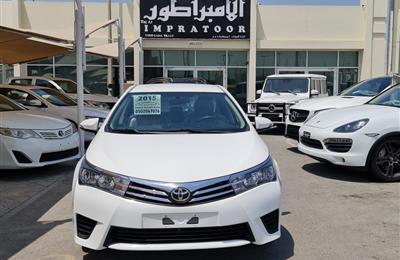 TOYOTA COROLLA 1.6  SE- 2015- white 145 000 KM- GCC SPECS