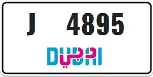 J - 4895 Dubai 4 digit 